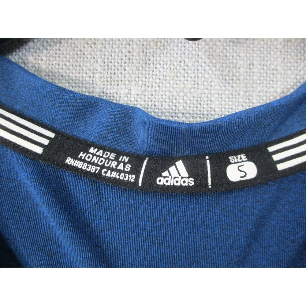 Adidas Climacool Mens Small Blue Grey Short Sleeve Athletic Training Shirt